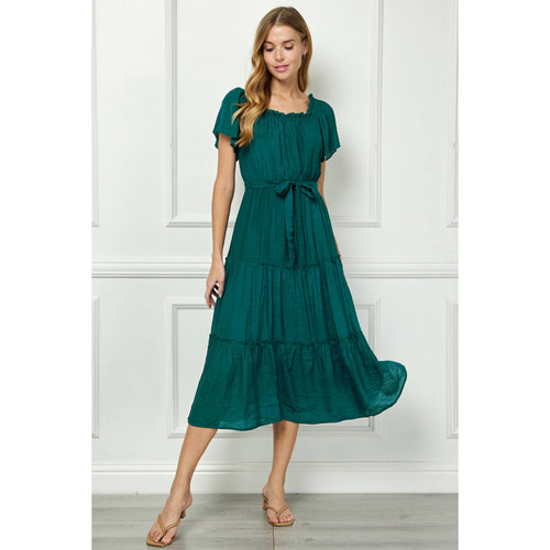 Winslow Collection - RUFFLE TIERED CROPPED MAXI WITH LINING
