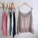 Hope & Sunshine - Lace Trim Camisole Stone Wash Tank Top
