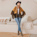 Young Threads - Printed Rayon Kimono Shrug with Embroidery (New Color)