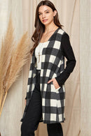 Shopin LA - SG21021 - WOMEN MIXED ANIMAL DRAPED OPEN FRONT CARDIGAN