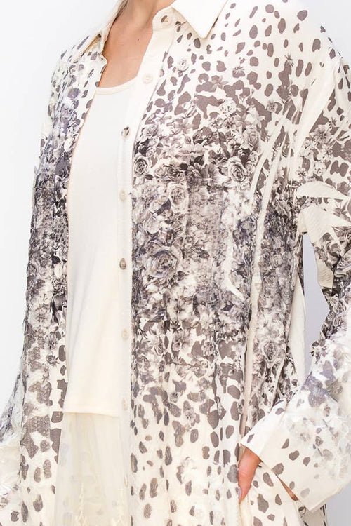 Origami Apparel ~  Lace and Crochet inspired - OLS-4690 BG/LEOROSE