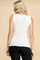 Shopin LA - CSP9277 - WOMEN SLEEVELESS RIBBED RUFFLE EDGE TANK TOP