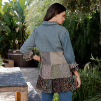 Young Threads - 3/4 Ruffle Sleeves Western Blouse Top (New Color)