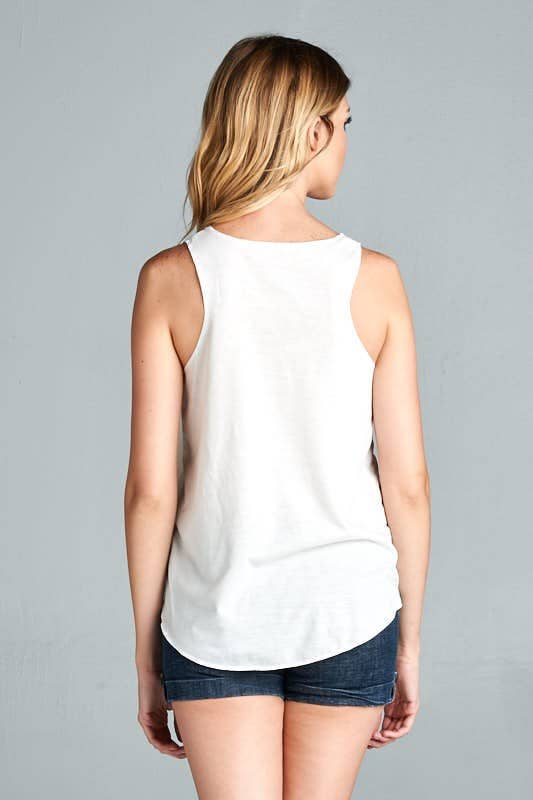 LA Soul - Collage Of Cat Face Print Graphic Tanktops