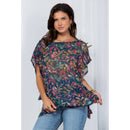 YOUNG THREADS - Jungle Serenade: Side-Open Poncho Shrug with Tie Detail