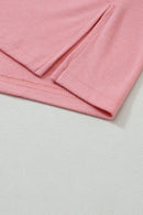 Khaki Colorblock Striped Bishop Sleeve Side Slits Top
