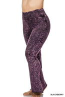42POPS - ",..._ SI-19553 PLUS SIZE MINERAL WASHED Yoga pants