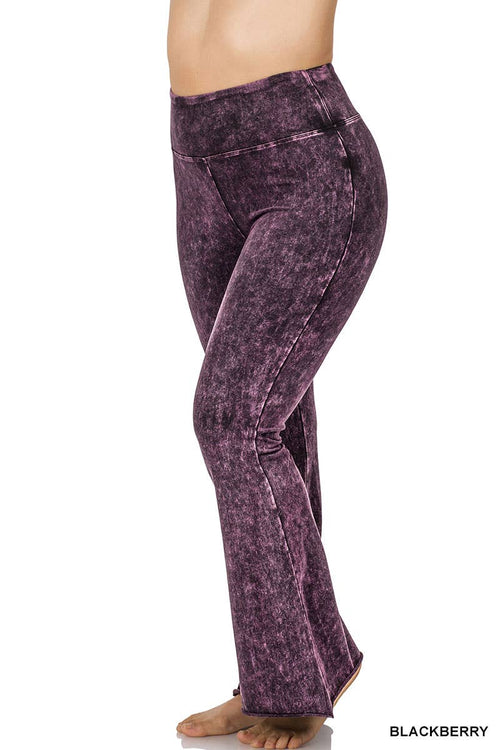 42POPS - ",..._ SI-19553 PLUS SIZE MINERAL WASHED Yoga pants