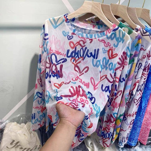 Hope & Sunshine - Tie-Dye Mesh Top