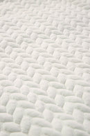 White XOXO Chenille Letter Patch Quilted Sweatshirt