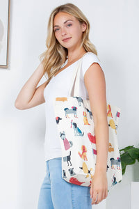 LA Soul - Colorful Dog Canvas Tote Bag