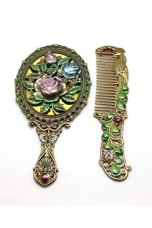 Ole - Small Size Rose Alloy Mirror Set