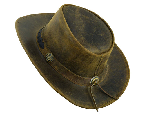 Lesa collection inc - Sahara Leather Hats Western Style for Men and Women shapeabl