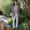 Young Threads - Artisan Plush Knit Kimono Shrug with Handcrafted Embroidery