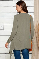 Shopin LA - SG21025. - WOMEN BASIC NATURAL AND SOFT DRAPE CARDIGAN