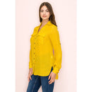 Perseption - FLAP POCKET BUTTON DOWN FRONT BOYFRIEND SHIRT