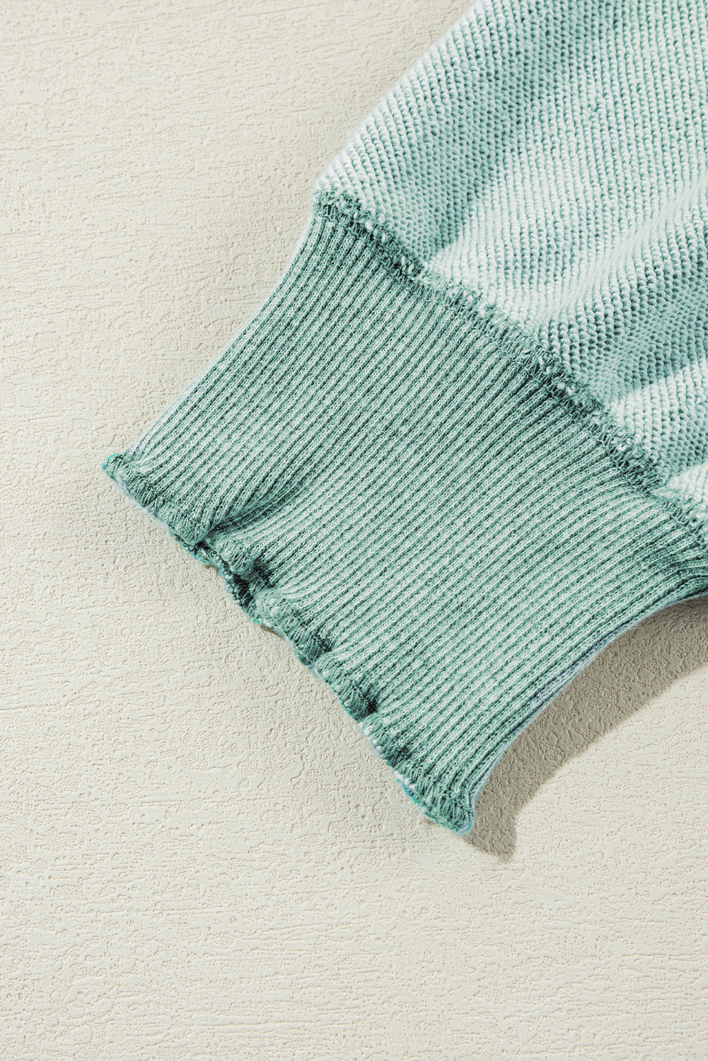 Orchid Petal Waffle Patchwork Raglan Sleeve Exposed Seam Sweatshirt