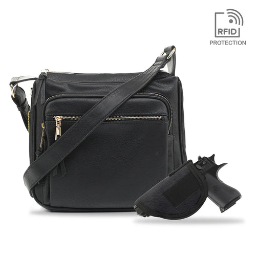 JessieJames Handbags  Brooklyn Concealed Carry Lock and Key Crossbody