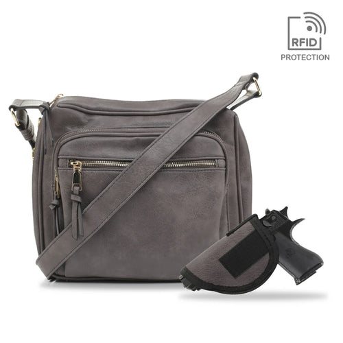 JessieJames Handbags  Brooklyn Concealed Carry Lock and Key Crossbody