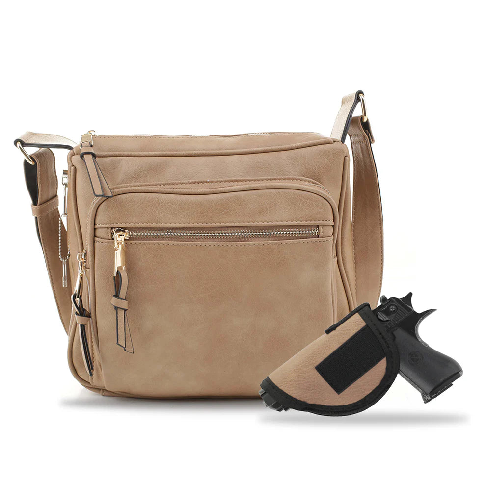 JessieJames Handbags  Brooklyn Concealed Carry Lock and Key Crossbody