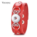 Sandy Snap Genuine Leather Bracelet Fits 18mm Snap Button Charms