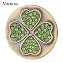 Sandy Snap Four Leaf Clover Crystal 18mm Charm