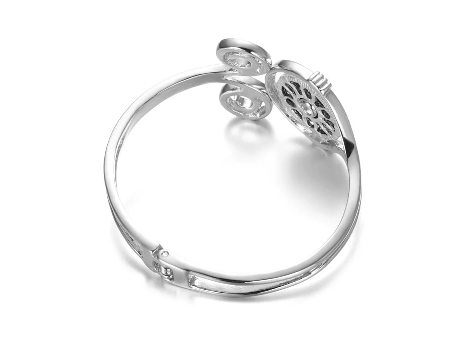 Sandy Snap Elegant Swirl Interchangeable Bracelet for 18mm Snap Buttons