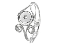 Sandy Snap Elegant Swirl Interchangeable Bracelet for 18mm Snap Buttons
