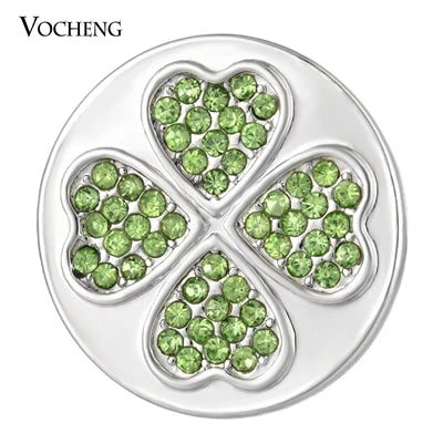 Sandy Snap Four Leaf Clover Crystal 18mm Charm