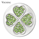 Sandy Snap Four Leaf Clover Crystal 18mm Charm