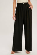 Bluivy - PINTUCK WIDE LEG PANTS in classic Cream, Black and Hazelnut