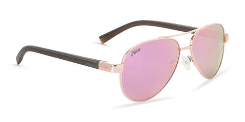 Loma Polarized Sunglasses – Rose Gold / Brown / Grey Pink Mirror