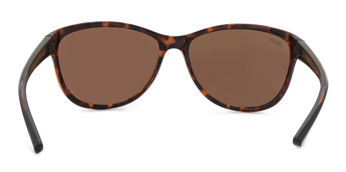 Mya Polarized Sunglasses – Shiny Tortoise / Copper with Silver Flash Mirror Lens