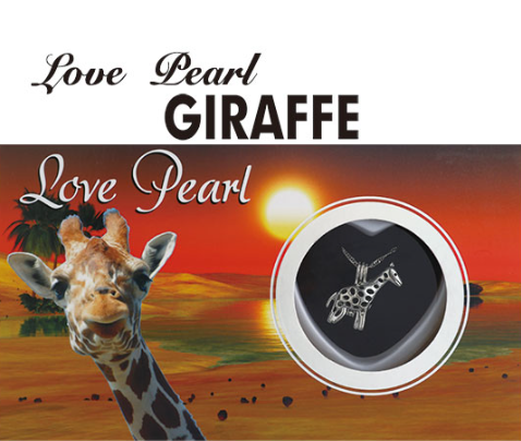 Love Pearl Giraffe Necklace