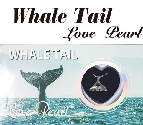 Love Pearl Whale Tail Necklace