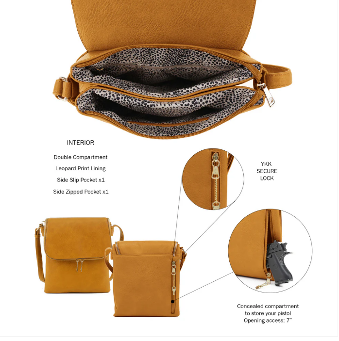 Cheyanne Concealed Carry Crossbody with Lock and Key