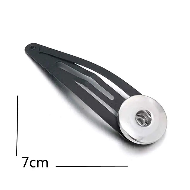 Sandy Snap Barrettes Fit 18mm Snap Button Charms