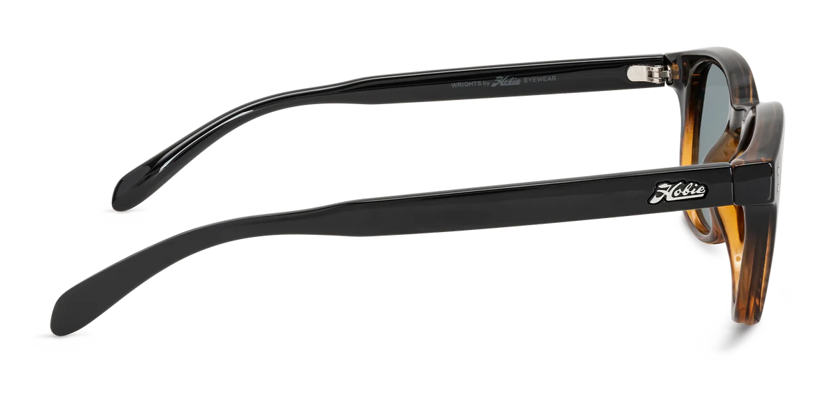 Hobie Polarized Sunglasses – Shiny Black Wood Grain / Grey Lens