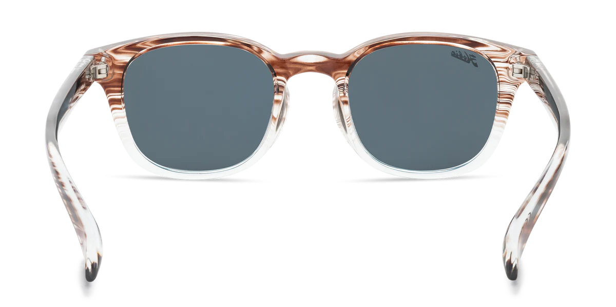 Hobie Polarized Sunglasses – Shiny Wood Grain Aqua Blue Grey / Grey Lens