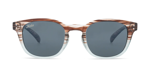 Hobie Polarized Sunglasses – Shiny Wood Grain Aqua Blue Grey / Grey Lens