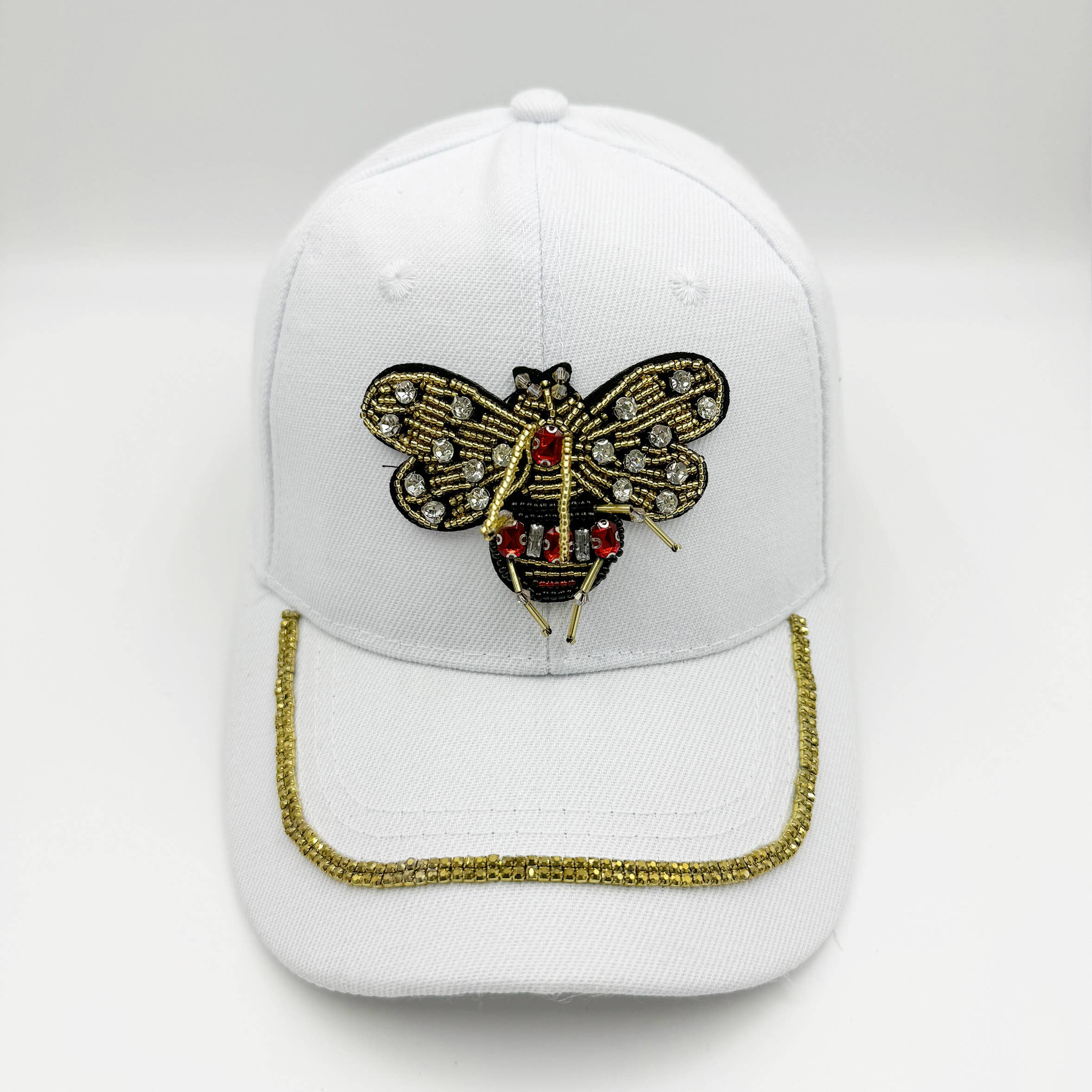 Ole - Bee Seed Bead Rhinestone Cap C0798