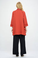 Focus Fashion - 3/4 Sleeve Long Cardigan - BW104