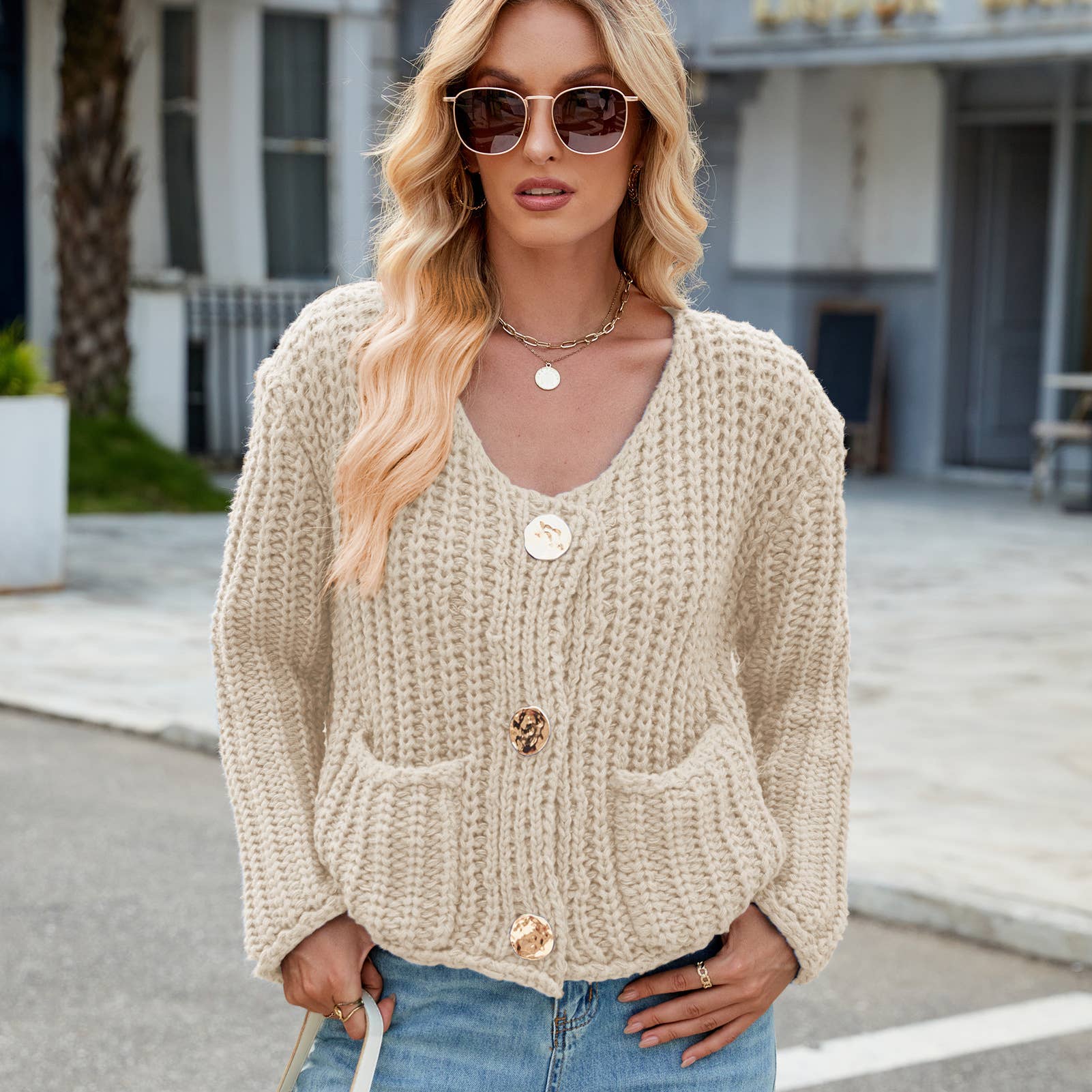Hope & Sunshine - Chunky Knit Cardigan