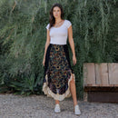 Young Threads - Bohoemian Mid-Length Skirt with Rayon Print (New Color) SK23162
