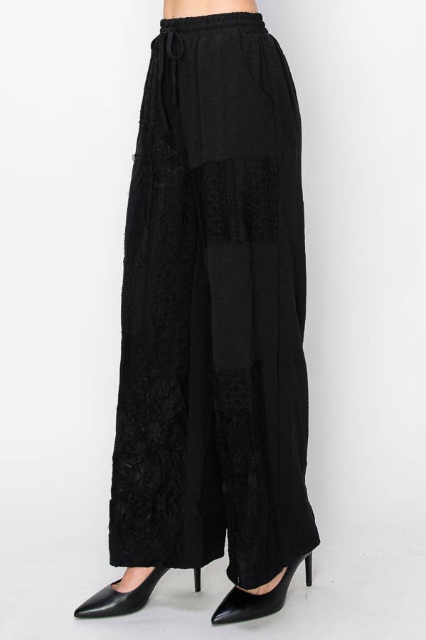 Origami Apparel ~  Lace and Crochet inspired - OLS-4703 BK