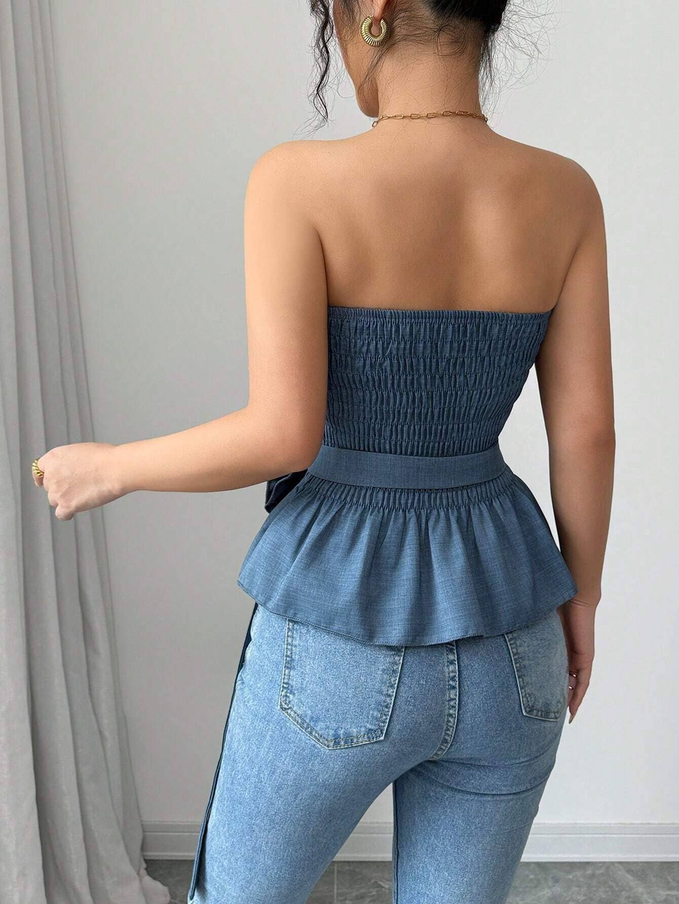 Hope & Sunshine - Solid Color Strapless Tube Top
