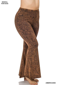 42POPS - ",..._ SI-19553 PLUS SIZE MINERAL WASHED Yoga pants