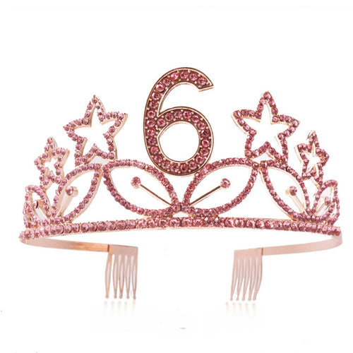 Ole - Birthday Star Rhinestone Crown Headband L3959