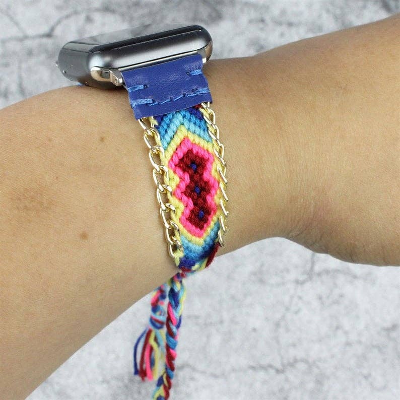 ShopTrendsNow - Boho-Chic Tribal Braided Replacement Band for Apple Watch