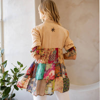 Young Threads - 3/4 Ruffle Sleeves Western Blouse Top (New Color)